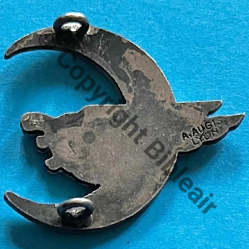 A0900 & 1991.EMGFA 1940 SAL.41 4eDrille GBA 2.51  A.AUGIS LYON 2Lig 2Anneaux Dos lisse irreg Email grenu Src.mesnil.01 554Eur(x2) 